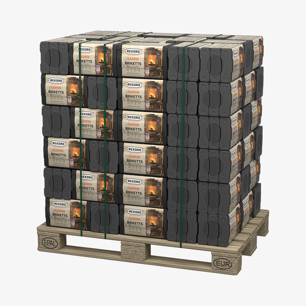 115dc1959e88772089bcc544b48e5d74.jpg REKORD 10 kg Braunkohlebriketts Folie als PAL (90 x 10 kg) - Image 1