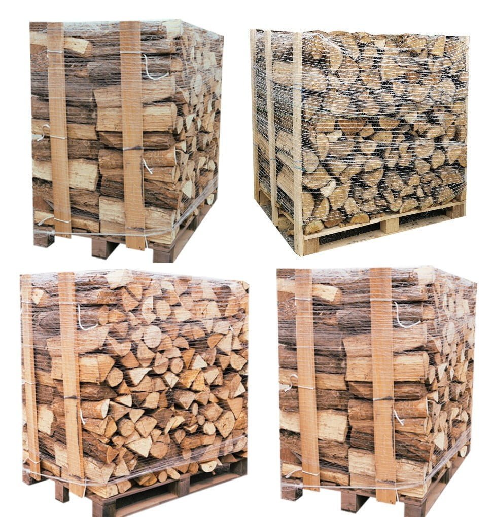 151-4-Palettes-2-chene-blanc-2-HetreCharme-Buches-de-40-cm-2-1.jpeg 4 X Paletten (2 weiße Eiche + 2 Buche/Hainbuche) – 50 cm lange Scheite - Image 1