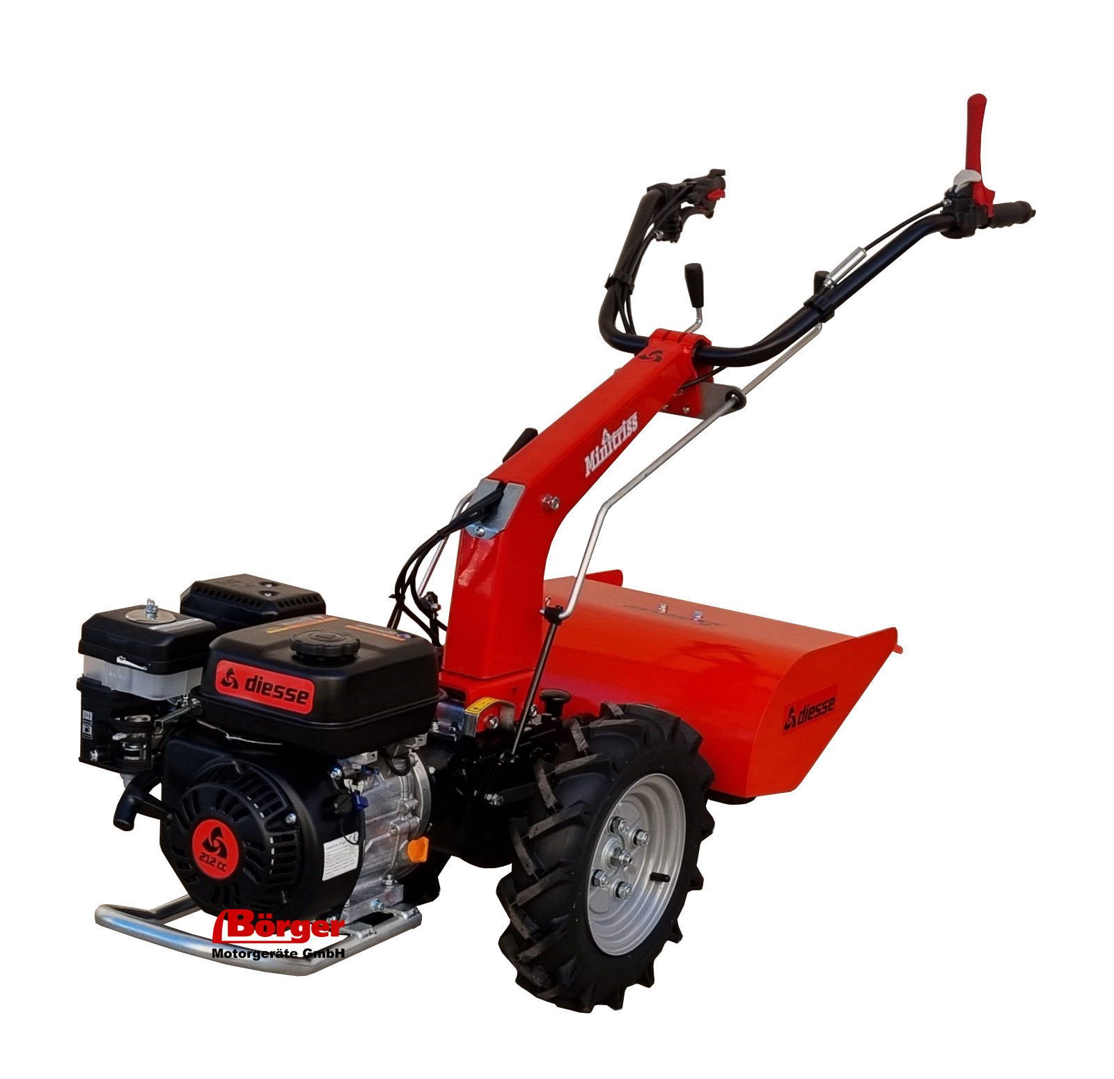1d17f469ea07da24be3803188facb638.jpg Diesse Minitriss EN EHR 210 Einachsschlepper mit Fräse 50cm - Image 1