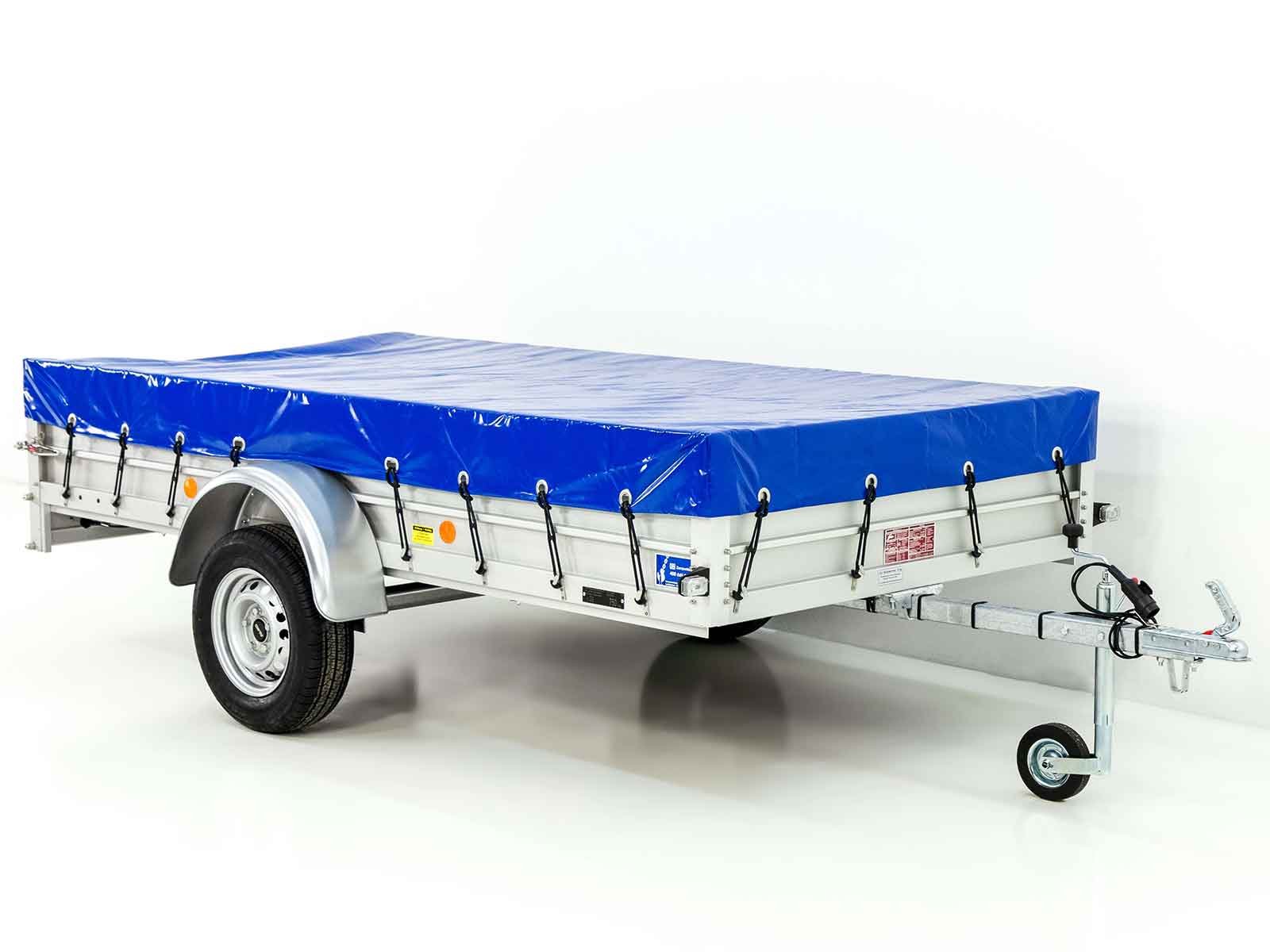 2791_01.jpg Koch-Anhänger 150x300cm 750kg|Typ U7|Koch Anhänger 750 kg Flachplane Profi blau - Image 1