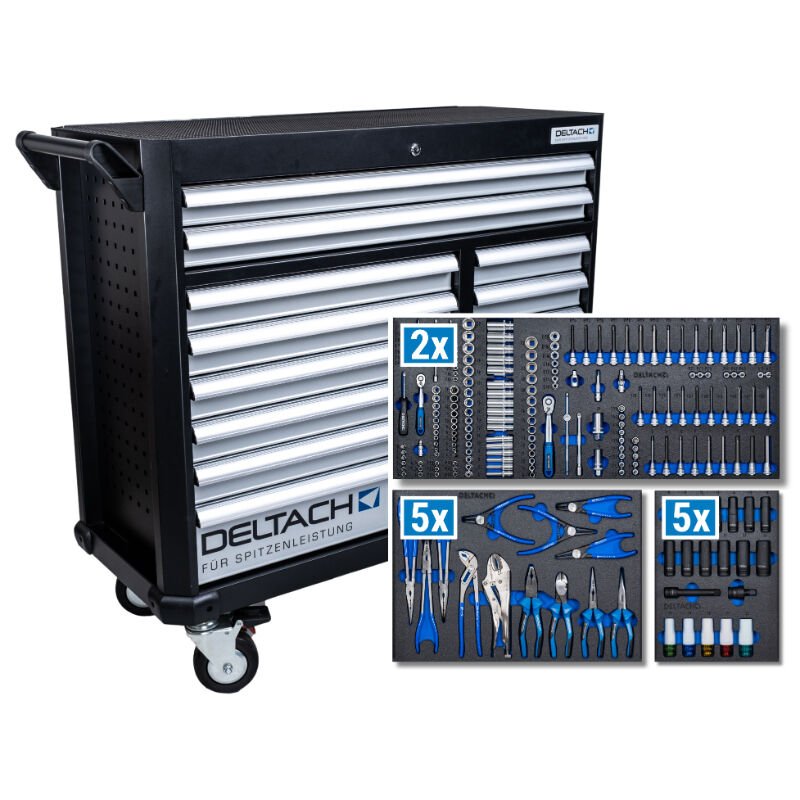 5f7030b3cd1d05c61b696f3a724ea7a4.jpg DELTACH Profi Werkstattwagen bestückt, gefüllt D2-XXL - Image 1