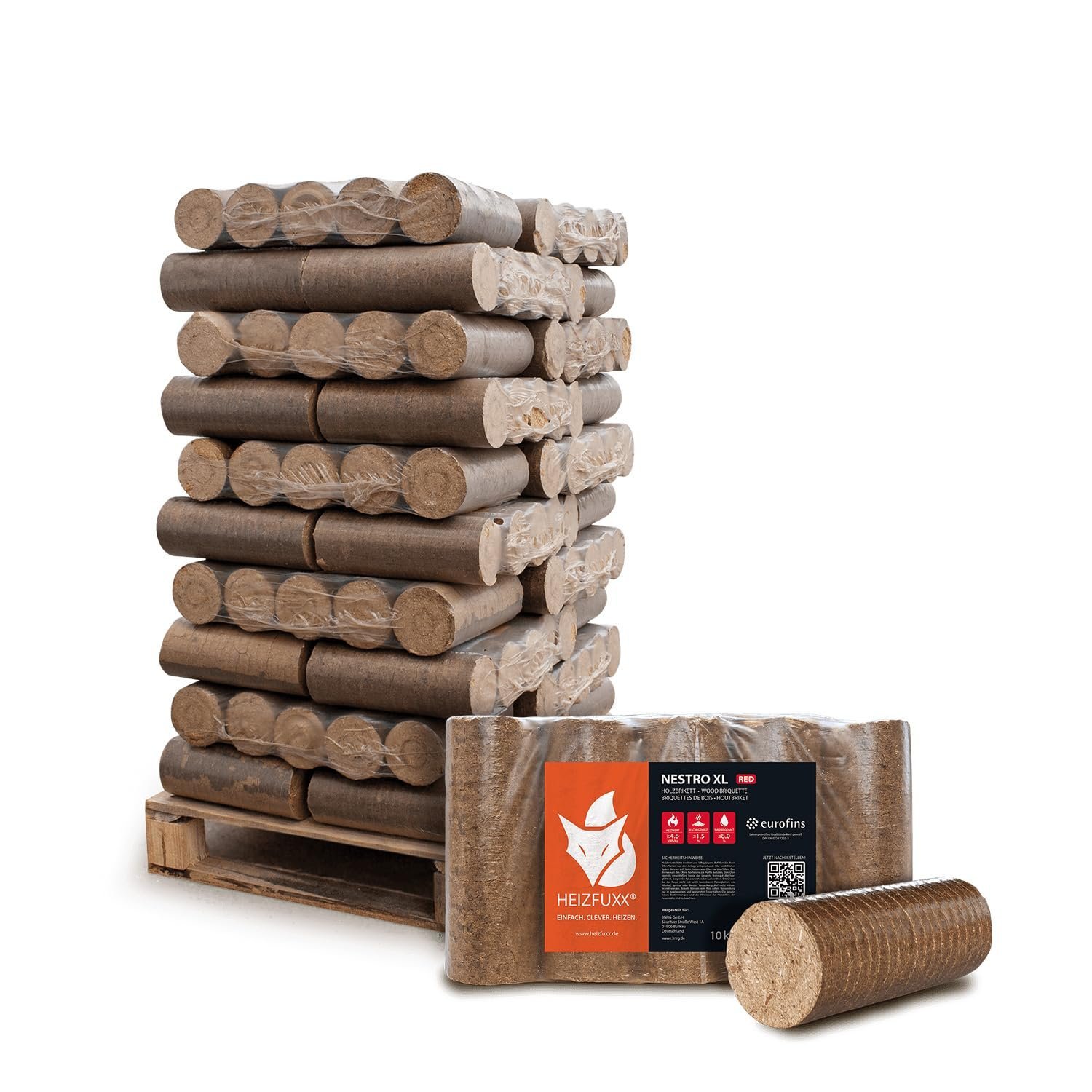 6a559d67c6754e15aa1adc7bfc00c06f.jpg holz4home RUF Mischholzbriketts Palette 960 kg (96 x 10 kg) - Image 1