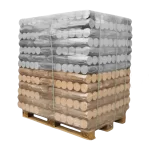 Pollmeier Buchenholzbriketts PEFC zertifiziert Palette 480 kg ( Halbe Palette )