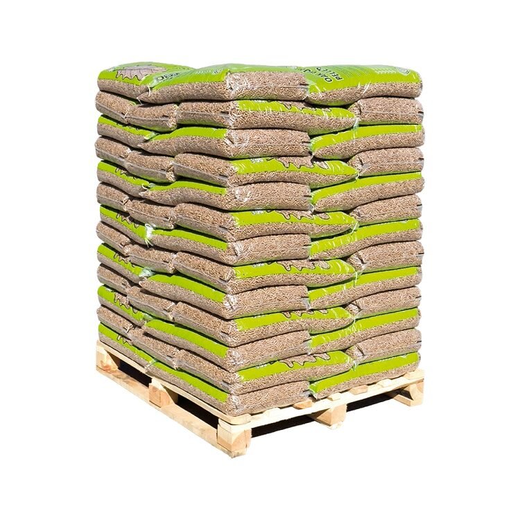 Holzpellets-Hartholz-Eiche-6-mm1-Principal.jpg Holzpellets Hartholz Eiche 6 mm – 975 kg Palette - Image 1