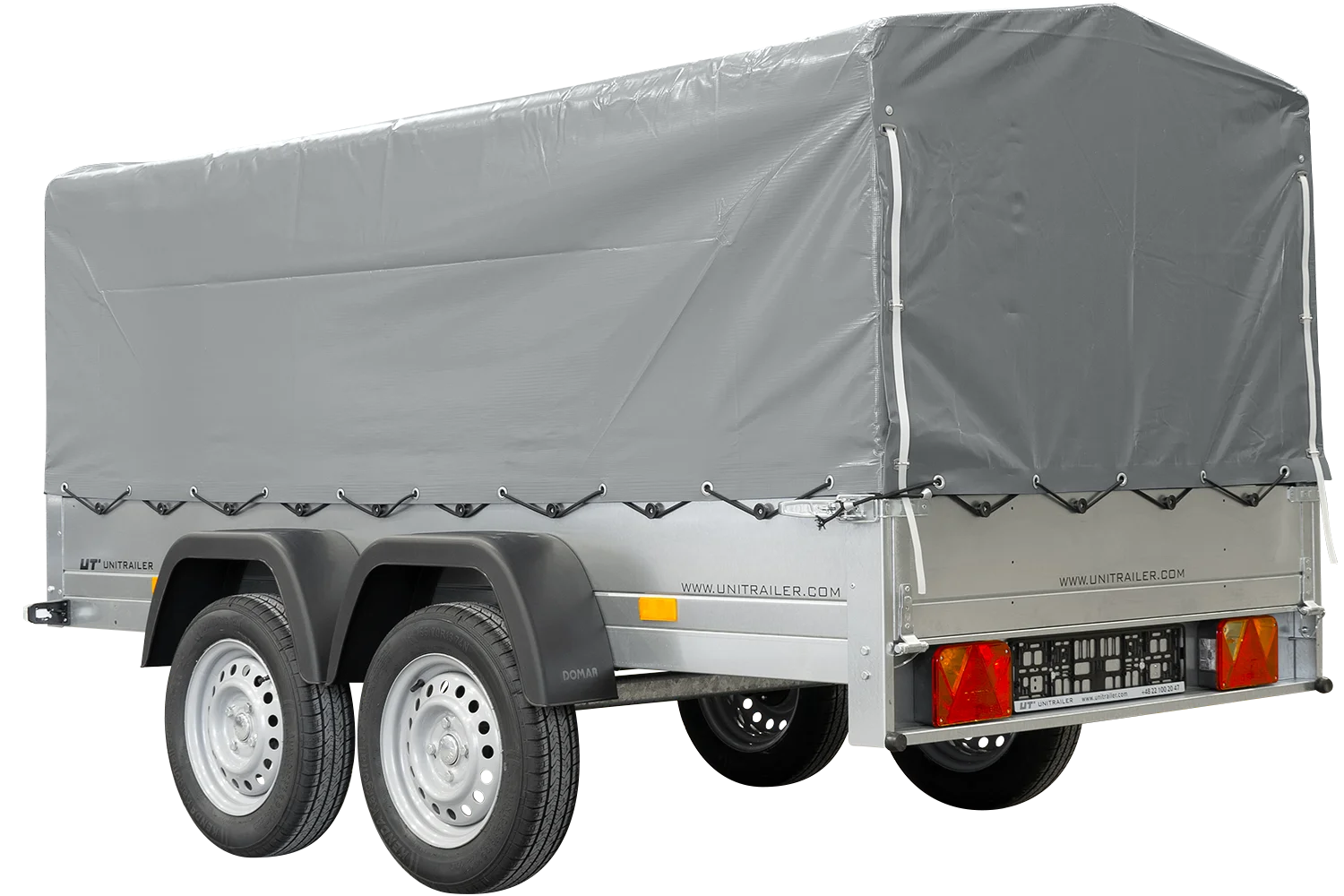 fre_pl_REMORQUE-DOUBLE-ESSIEUX-UNITRAILER-264-2-KIPP-AVEC-ROUE-JOCKEY-ARCEAU-ET-bache-GRISE-4569_5.webp Unitrailer 264/2 Doppelachs-Kippanhänger mit Stützrad, Bügel und grauer Plane - Image 1