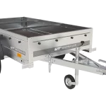 Praktischer PKW-Anhänger Garden Trailer 200 Kipp mit kippbarer Deichsel, blauer Plane