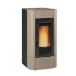 Pelletofen wasserführend Extraflame Evolution Line Isidora Idro H16 5.0.16 mit 18,9 kW - Verkleidung: taupe