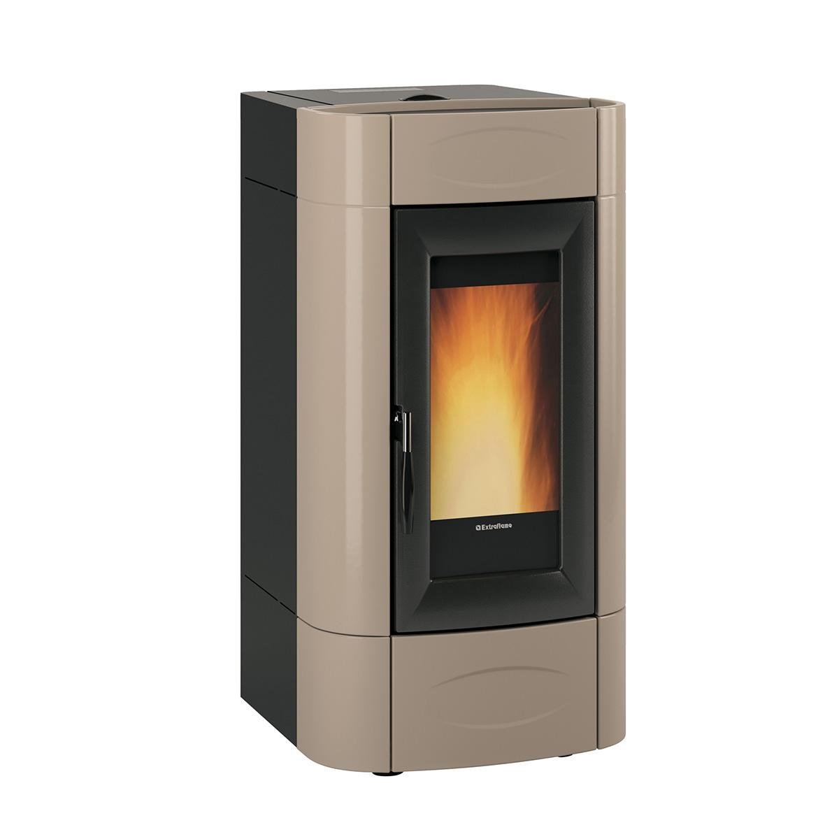 prod_7061838_ofen_de.jpg Pelletofen wasserführend Extraflame Evolution Line Isidora Idro H16 5.0.16 mit 18,9 kW - Verkleidung: taupe - Image 1