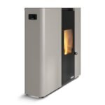 Pelletofen Palazzetti Ecofire Scarlet TC 6, 6 kW - Ausführung: Stahl Taubengrau