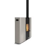 Pelletofen Palazzetti Ecofire Scarlet TC 6 US, 6 kW - Ausführung: Stahl Taubengrau