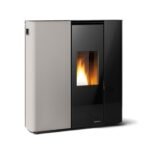 Pelletofen Palazzetti Ecofire Scarlet Lux TC 6, 6 kW - Ausführung: Stahl Taubengrau