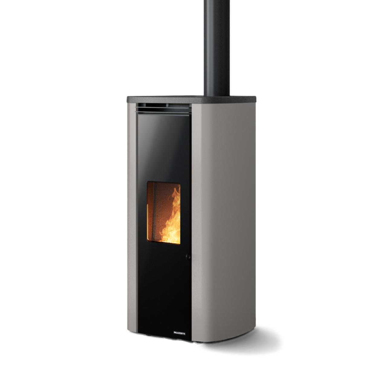 prod_7064714_ofen_de.jpg Pelletofen Palazzetti Ecofire Theo TC 9 US, 9kW - Ausführung: Stahl Taubengrau - Image 1