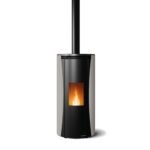 Pelletofen Palazzetti Ecofire Vivi TC 9 US, 9 kW - Ausführung: Stahl Taubengrau