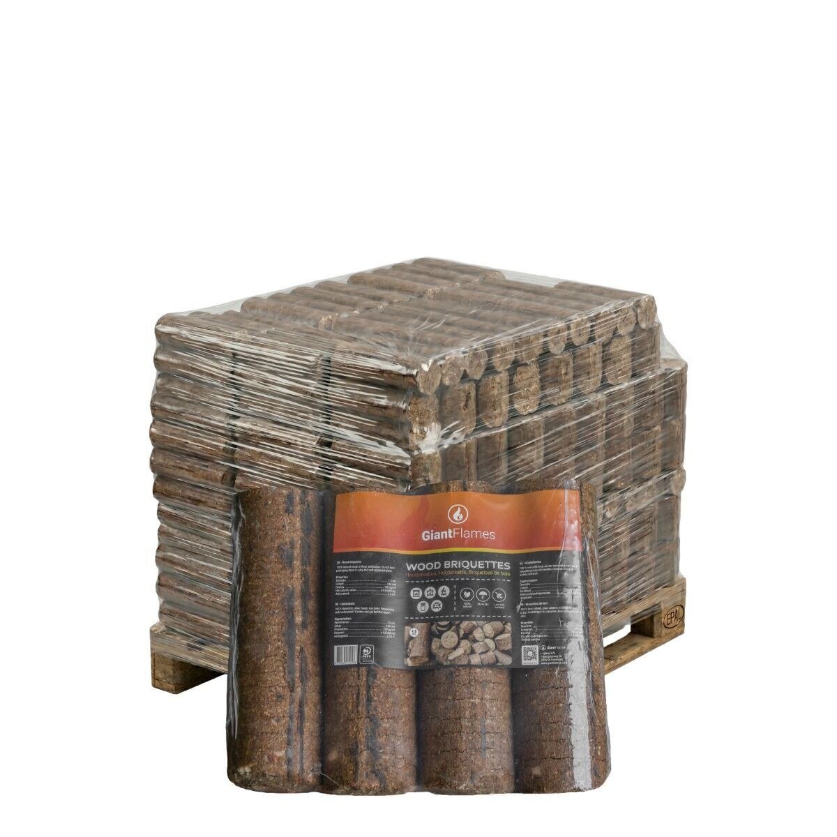 prod_GF10603_95_brennholzgigant_de.jpg Giant Flames Holzbriketts 95 Packungen x 4,8 kg (456 kg) - Image 1
